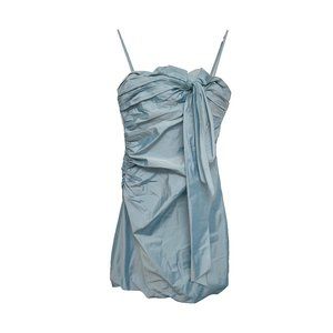 BCBG MAXAZRIA SKYBLUE RUCHED DRESS W/ BOW